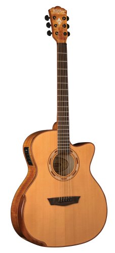 Washburn G66SCE Comfort Deluxe 66 Auditorium Cutaway Acoustic Electric Guitar. Spalted Maple