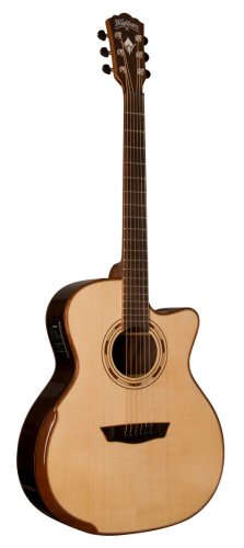 Washburn G25SCE Comfort Deluxe 25 Series Grand Auditorium Cutaway Acoustic Electric Guitar. Natural