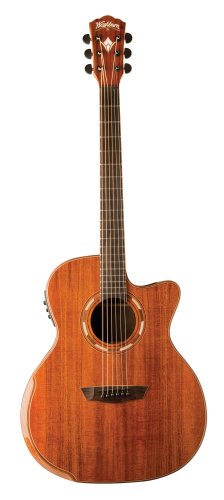 Washburn G55CE Comfort Deluxe 55 Series Grand Auditorium Cutaway Acoustic Electric Guitar. Koa