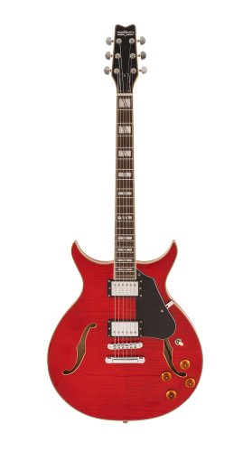 Washburn SH35TR Wing Series Semi Hollow Electric Guitar. Trans Red