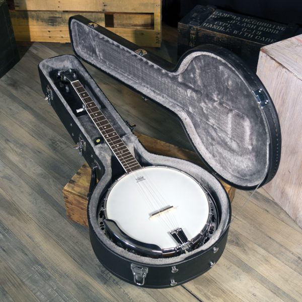 B11K BANJO IN CASE STOCK IMAGE