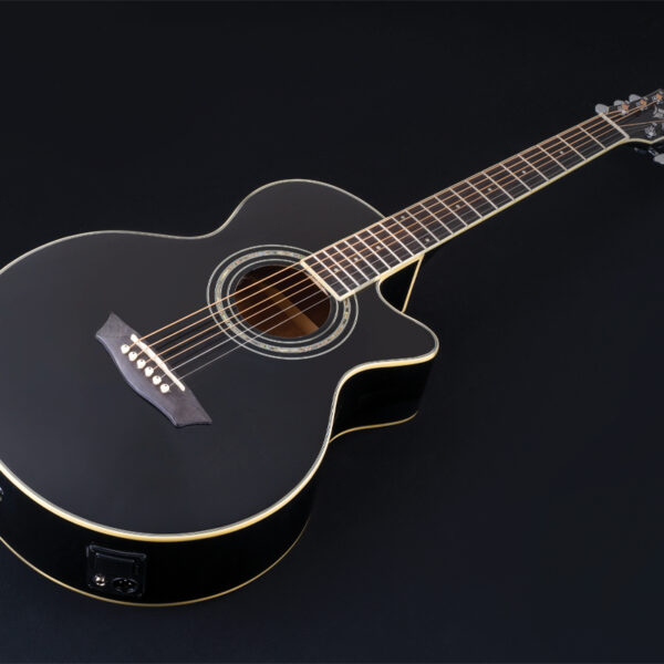 black acoustic guitar