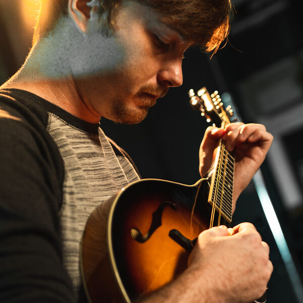 man playing mandolin