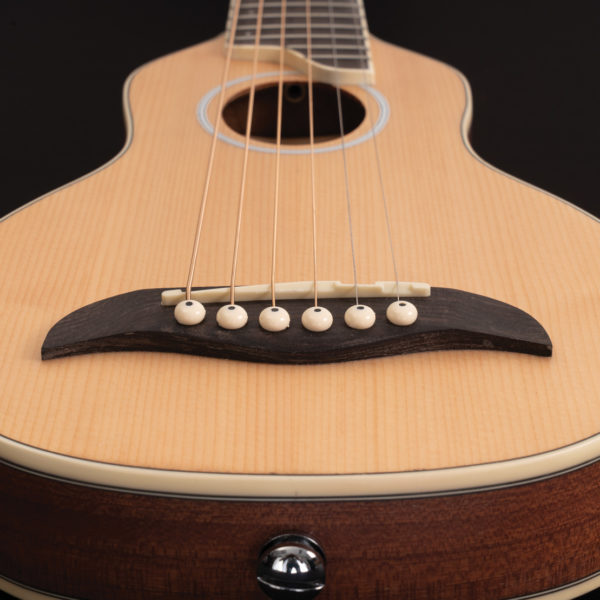 RO10SK Rover Travel Guitar angle top view from the bottom