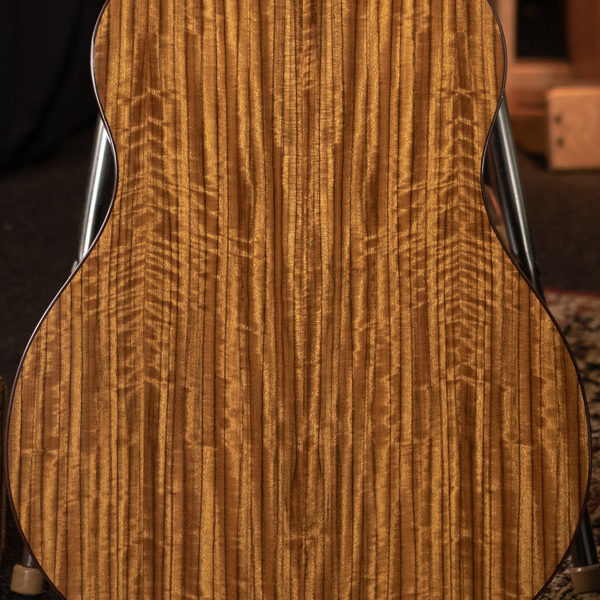 back of body of Washburn acoustic guitar