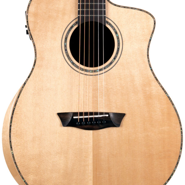 body of Washburn acoustic guitar with cutaway