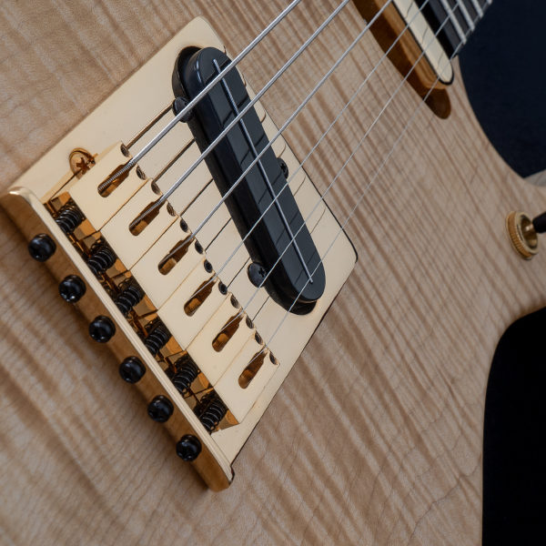 closeup of body of Washburn electric guitar