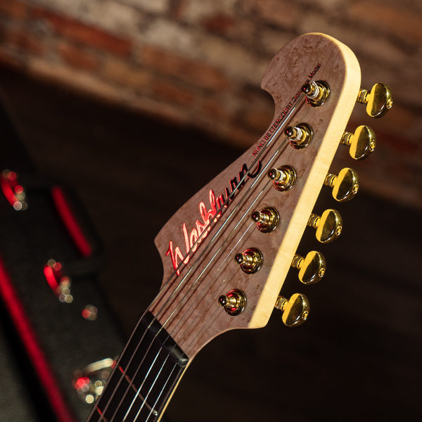 headstock of Washburn electric guitar