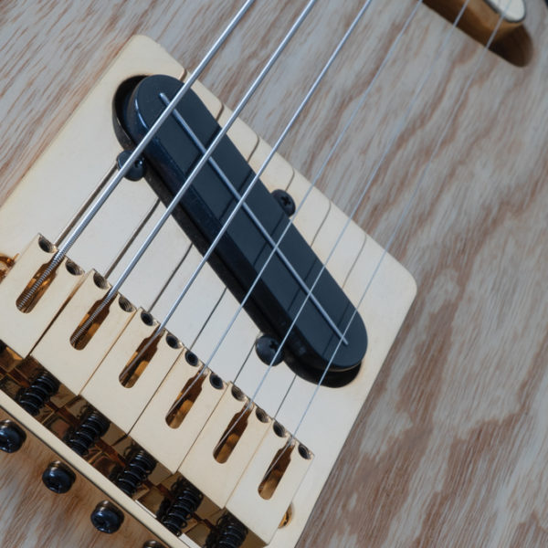 closeup of pickup on Washburn electric guitar