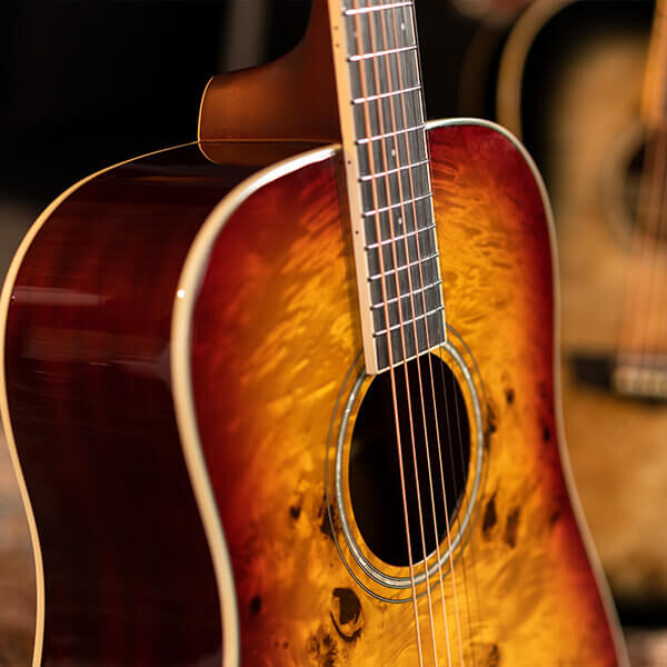 angled image of Deep Forest Burl D Amber Fade side and top