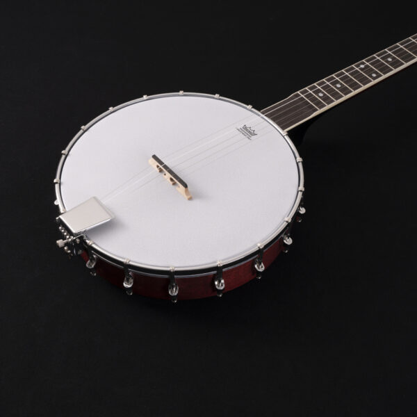another angled top view of a Washburn B7 Banjo