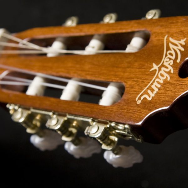 C5CE Classical Guitar close up of head stock from front