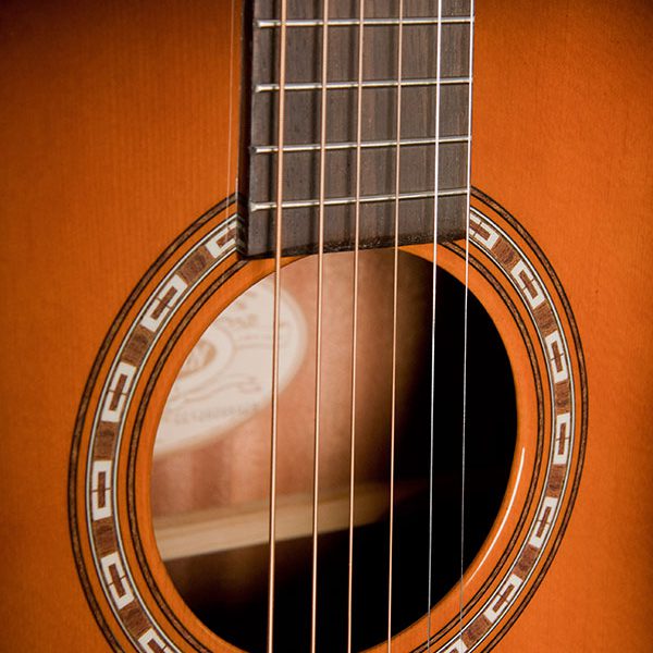 WD7SATB close up of sound hole and roseette